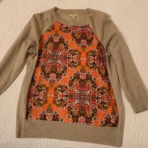 jcrew women’s xs floral sweater